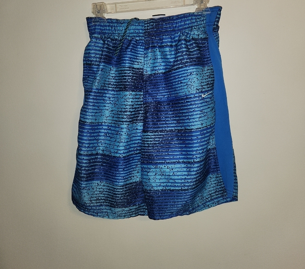 Nike Youth Striped Blue Swim Board Shorts
